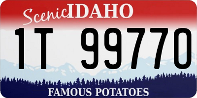 ID license plate 1T9977O