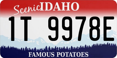 ID license plate 1T9978E