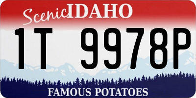 ID license plate 1T9978P