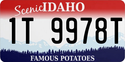 ID license plate 1T9978T