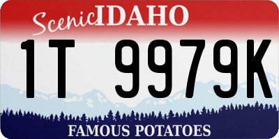 ID license plate 1T9979K