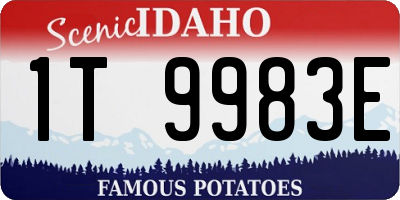 ID license plate 1T9983E