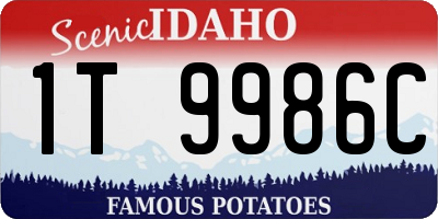 ID license plate 1T9986C