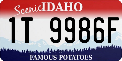 ID license plate 1T9986F
