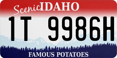 ID license plate 1T9986H