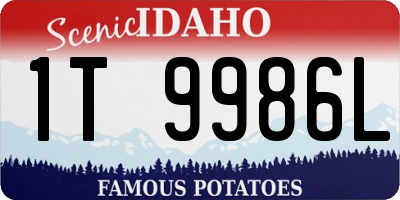 ID license plate 1T9986L