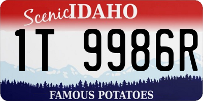 ID license plate 1T9986R