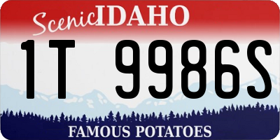 ID license plate 1T9986S