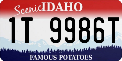 ID license plate 1T9986T