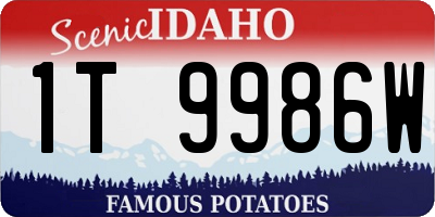 ID license plate 1T9986W