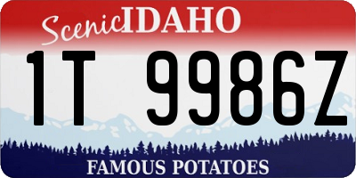 ID license plate 1T9986Z