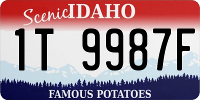 ID license plate 1T9987F
