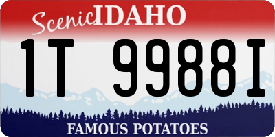 ID license plate 1T9988I