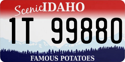 ID license plate 1T9988O
