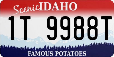 ID license plate 1T9988T