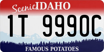 ID license plate 1T9990C