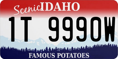 ID license plate 1T9990W