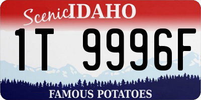 ID license plate 1T9996F