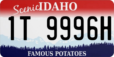 ID license plate 1T9996H