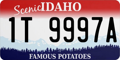 ID license plate 1T9997A