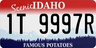 ID license plate 1T9997R