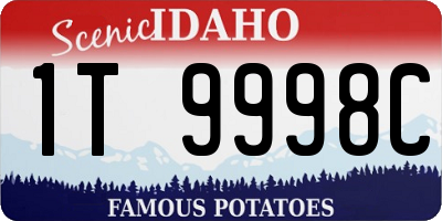 ID license plate 1T9998C