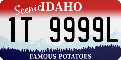 ID license plate 1T9999L