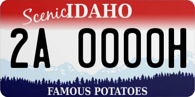 ID license plate 2A0000H