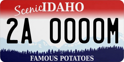 ID license plate 2A0000M