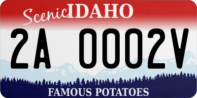 ID license plate 2A0002V