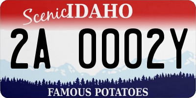 ID license plate 2A0002Y