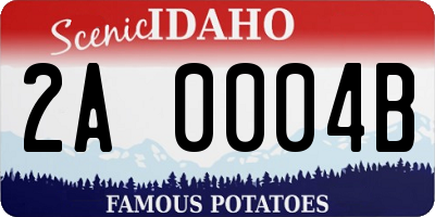 ID license plate 2A0004B