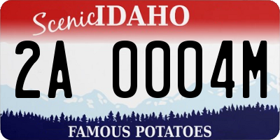 ID license plate 2A0004M