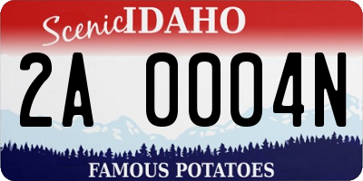 ID license plate 2A0004N