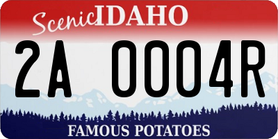 ID license plate 2A0004R