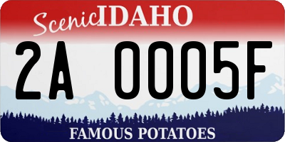 ID license plate 2A0005F