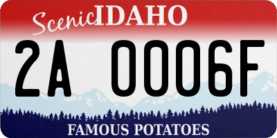 ID license plate 2A0006F