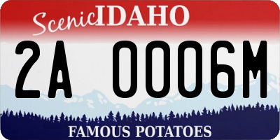 ID license plate 2A0006M