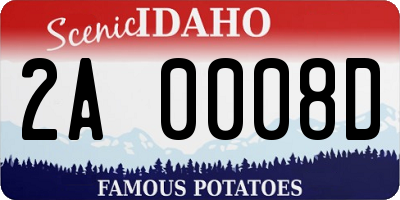ID license plate 2A0008D