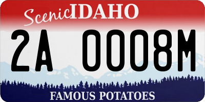 ID license plate 2A0008M