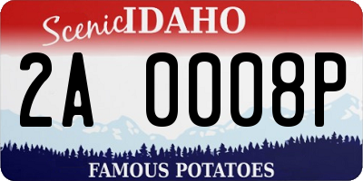 ID license plate 2A0008P
