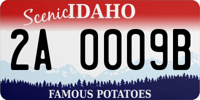ID license plate 2A0009B