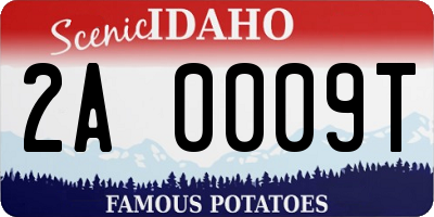 ID license plate 2A0009T