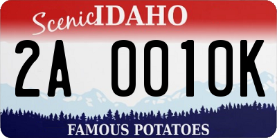 ID license plate 2A0010K