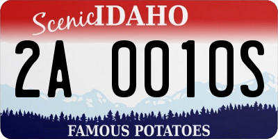 ID license plate 2A0010S