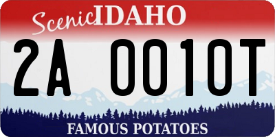 ID license plate 2A0010T
