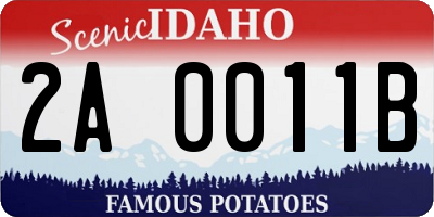 ID license plate 2A0011B