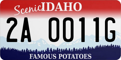 ID license plate 2A0011G