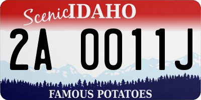 ID license plate 2A0011J