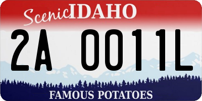 ID license plate 2A0011L